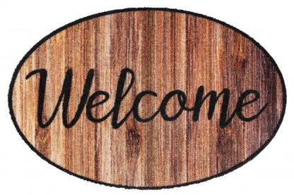 Prestige Shape welcome wood lábtörlő 50x75 / beige-barna