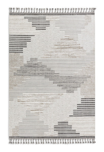 Ravenna satírozott mintás szőnyeg 221 042 200x290 / beige-barna