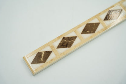 Rombi bézs listello 3x25 / beige-barna