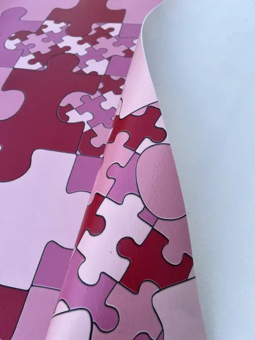 Rózsaszín puzzle tekercses vinyl padló 200 cm-es / rózsaszín-lila