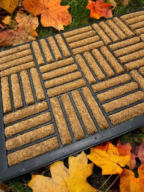 Rubco blocks lábtörlő 40x60 / beige-barna