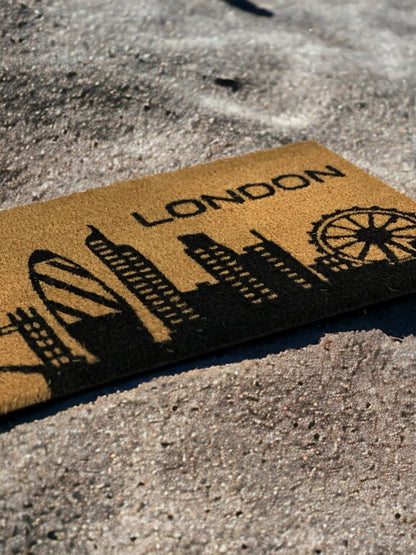 Ruco Print London lábtörlő 40x80 / beige-barna