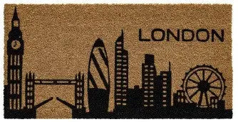 Ruco Print London lábtörlő 40x80 / beige-barna