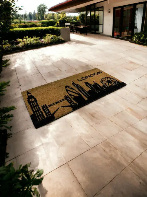 Ruco Print London lábtörlő 40x80 / beige-barna
