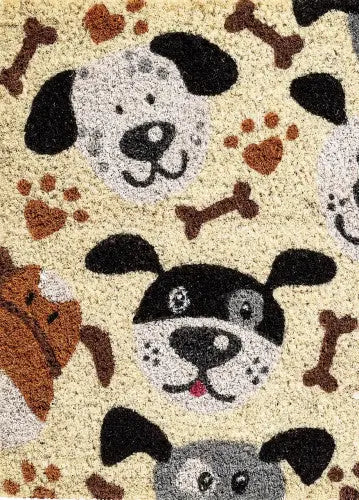 Ruco Print dogs lábtörlő 40x60 / beige-barna