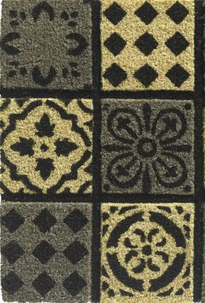 Ruco Style barok tiles lábtörlő 45x75 / beige-barna