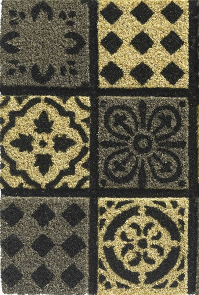 Ruco Style barok tiles lábtörlő 45x75 / beige-barna