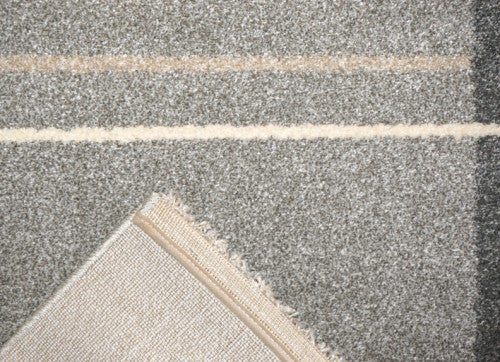 Samoa szürkésbarna modern mintás szőnyeg 002 007 140x200 / beige-barna