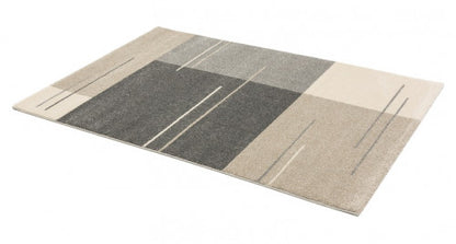 Samoa szürkésbarna modern mintás szőnyeg 002 007 140x200 / beige-barna