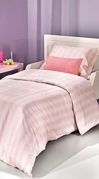 Stripes 3 részes ágynemű 3 darabos szett / rózsaszín-lila
