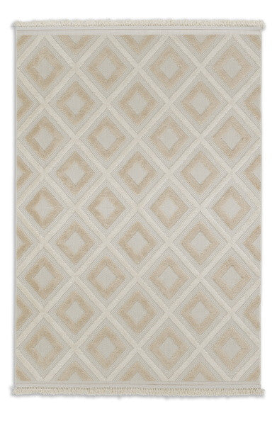Summer bézs rombusz mintás kültéri szőnyeg 225 006 133x190 / beige-barna