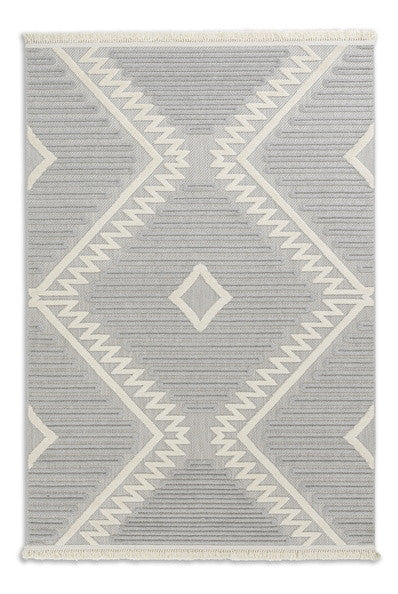Summer cikk-cakk mintás kültéri szőnyeg 223 004 133x190 / szürke