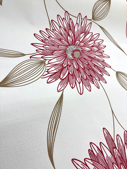 Modern gerbera mintás tapéta