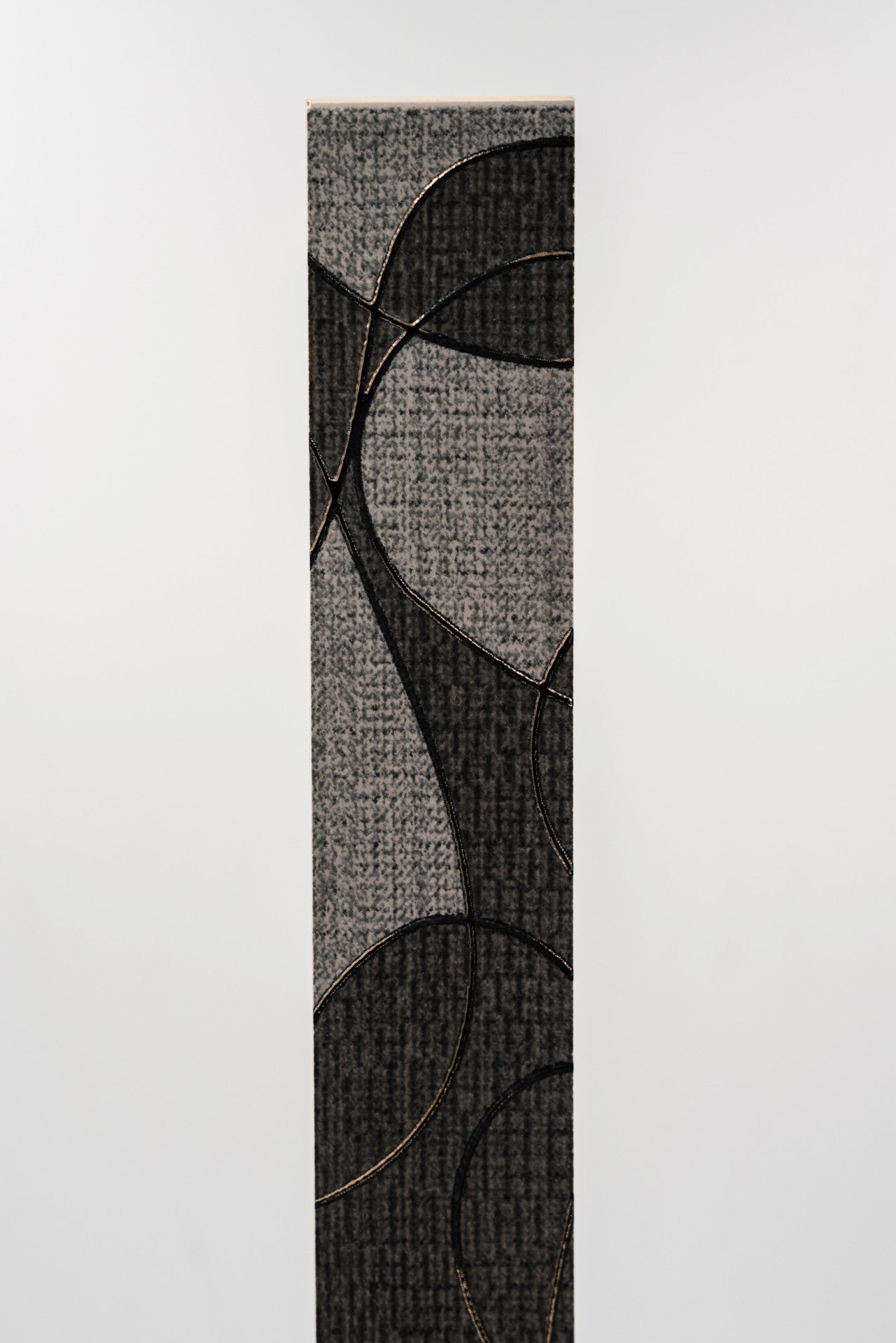 Textil hatású listello/Lisere 4,5x40 / szürke