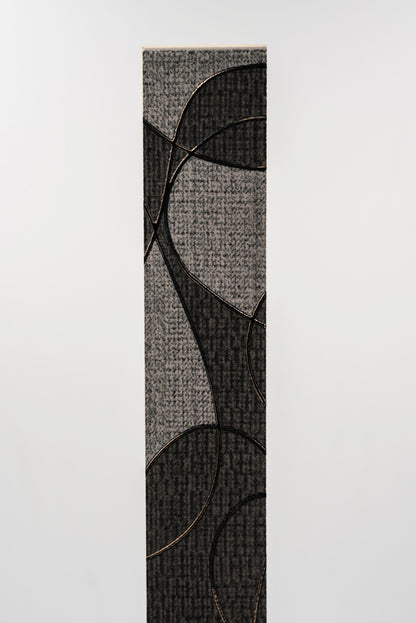 Textil hatású listello/Lisere 4,5x40 / szürke