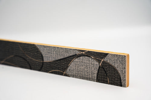 Textil hatású listello/Lisere 4,5x40 / szürke