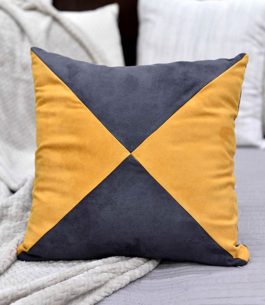 Trend-21 triangle díszpárna huzat 40x40 / sárga-narancs