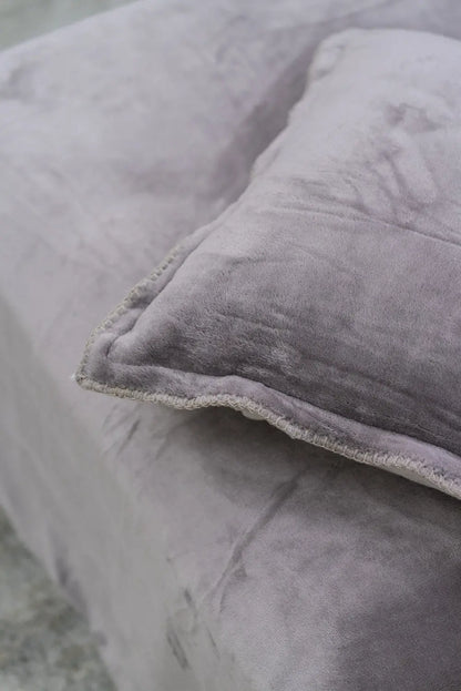 Velvet melanze ágyterítő szett párnával 160x220+45x45 / rózsaszín-lila