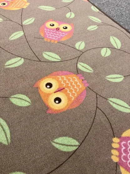 Vidám bagoly szőnyeg 100x150 / beige-barna
