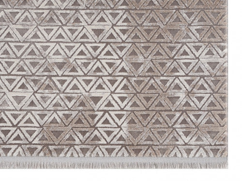 Vision bézs háromszög mintás szőnyeg 213 006 133x190 / beige-barna