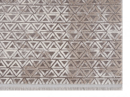 Vision bézs háromszög mintás szőnyeg 213 006 133x190 / beige-barna