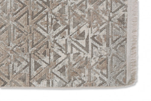 Vision bézs háromszög mintás szőnyeg 213 006 133x190 / beige-barna