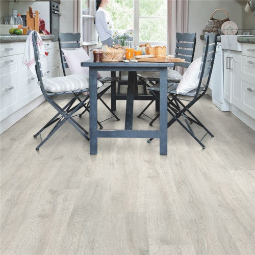 Vízálló Classic fehér patinás tölgy laminált padló CL1653