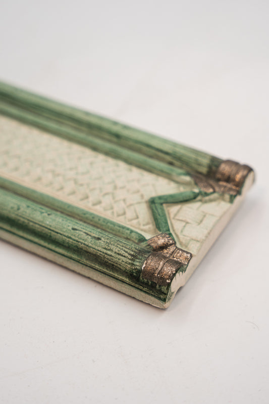 Zöld bambusz mintás dekor/Bamboo 6,5x20 / zöld
