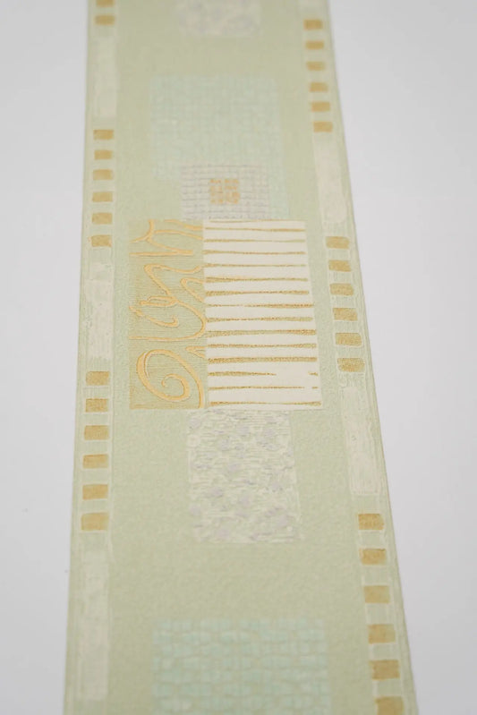Zöld modern mintás tapéta bordűr 3460-15
