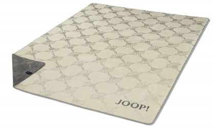 Joop! Cornflower double ecru-graphit pléd