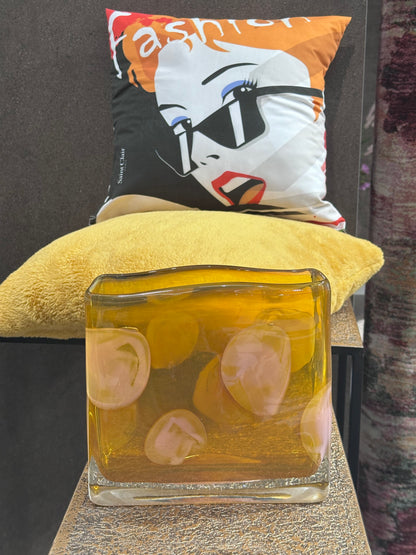 kezzel_keszitett_uveg_vaza_medusa amber
