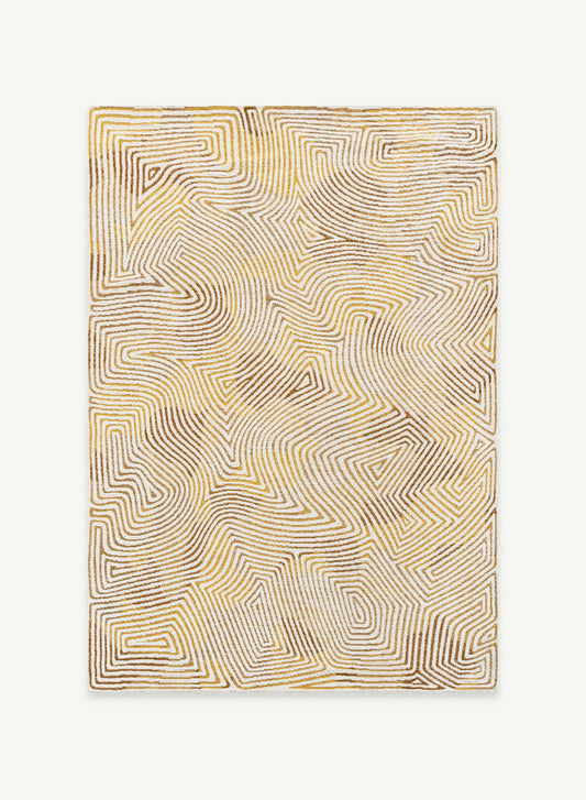 Coral Yellow Hippy 9799 modern szőnyeg