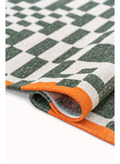 Deep Green 9339 - Chess síkszövött modern szőnyeg