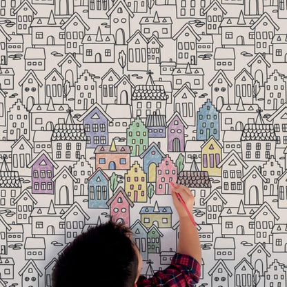 PAINT THE HOUSE 120x280, Kreatív, színezhető nagy csempe, akár gyerekszobába is kiváló választás.