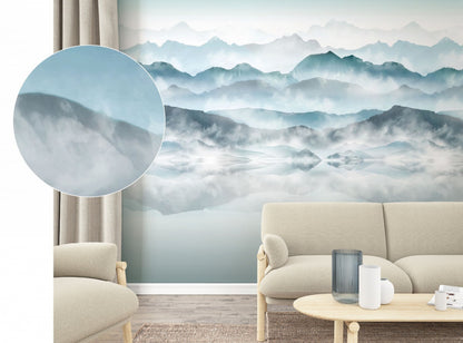 Ködös hegyvidéki táj fali poszter