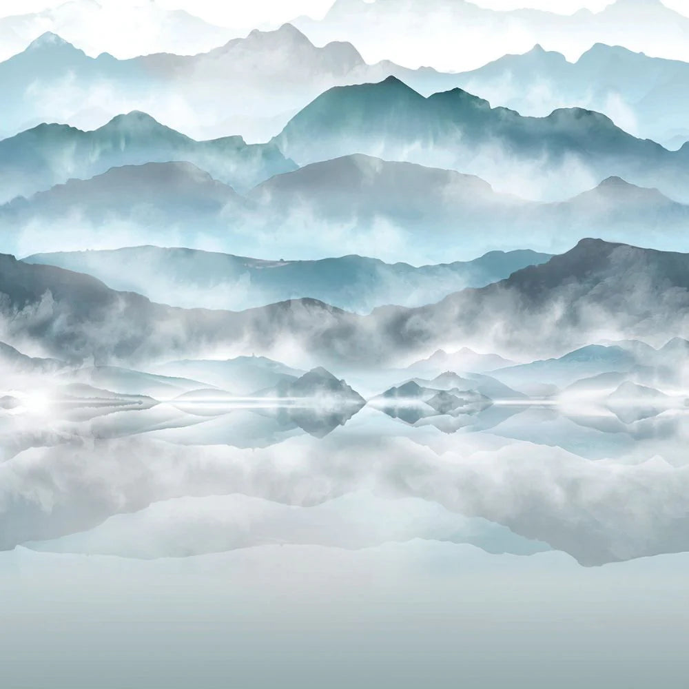 Ködös hegyvidéki táj fali poszter