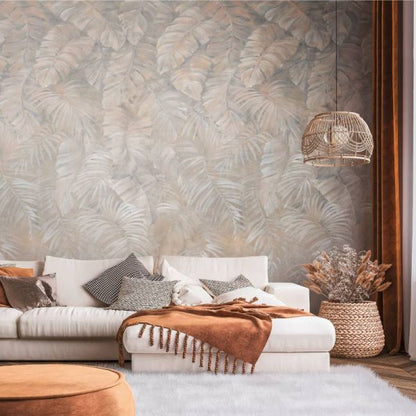 Pasztel árnyalatú leveles fali poszter