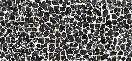 THE ROOM Turtle 120x260- A teknős páncélját idézi: fehér-bézses alapon sötétbarna és fekete mintákkal, arany csíkokkal kiemelve. Tisztaságot, megbízhatóságot és eleganciát sugall.